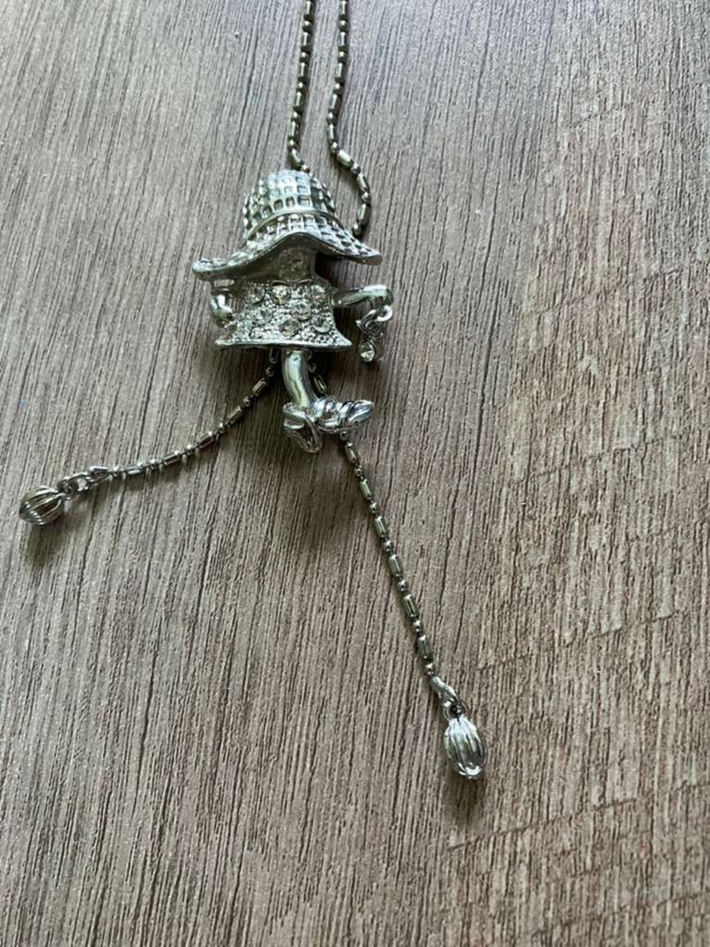 FREE W/ ANY PURCHASE Silver-tone Pagoda Pendant Necklace with Crystal Accents